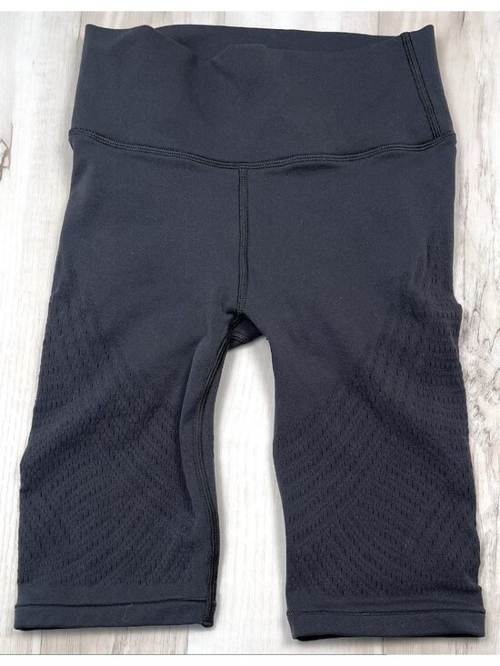 Lululemon Pants - LULULEMON Size 4 Reveal Bike Shorts Digital Rain Graphite Laser Cut 9" LW7AZHS